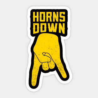 Horns Down Sticker